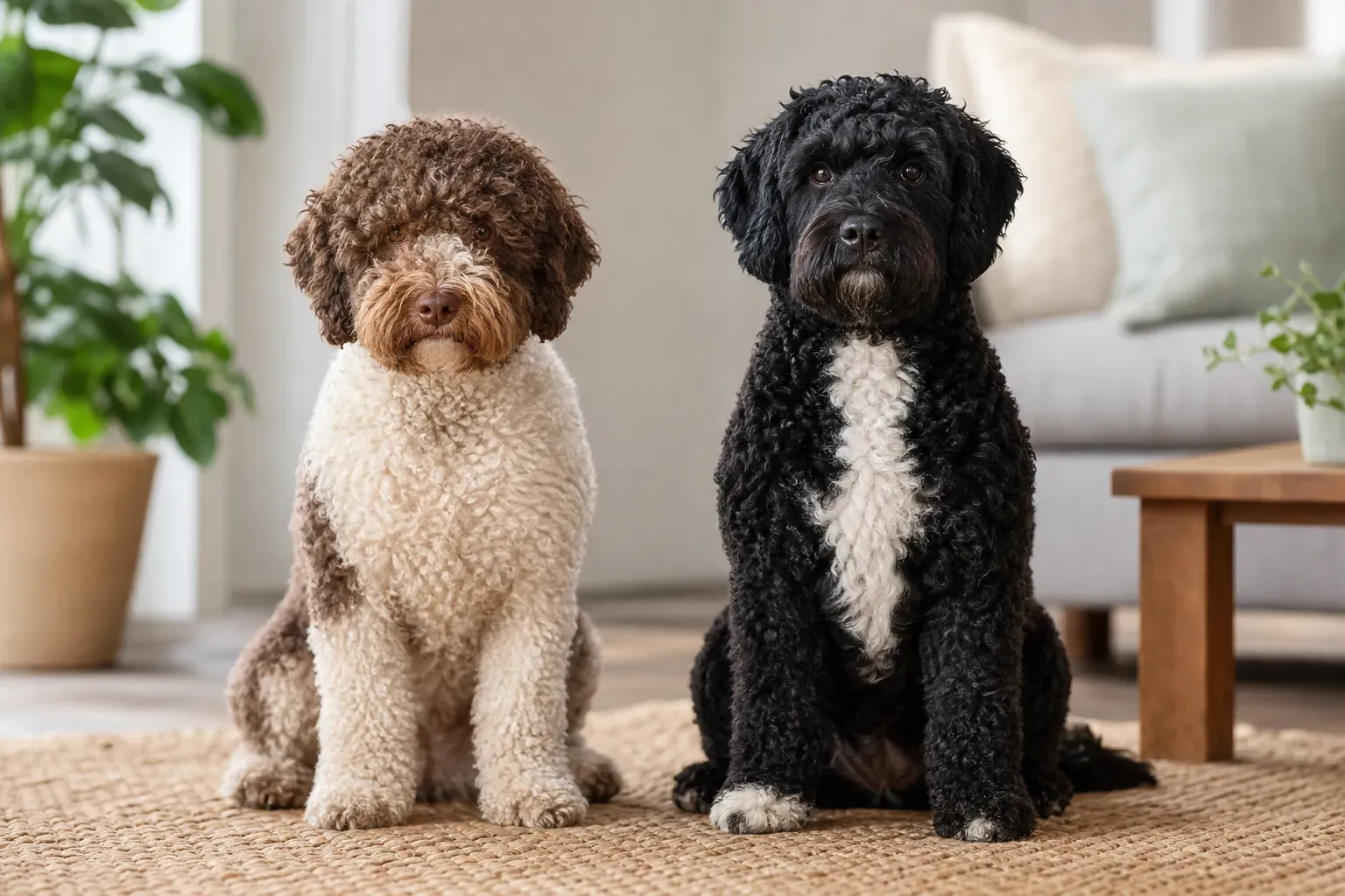 Lagotto Romagnolo und Portugiesischer Wasserhund im Vergleich als mittelgroße allergiker hunde