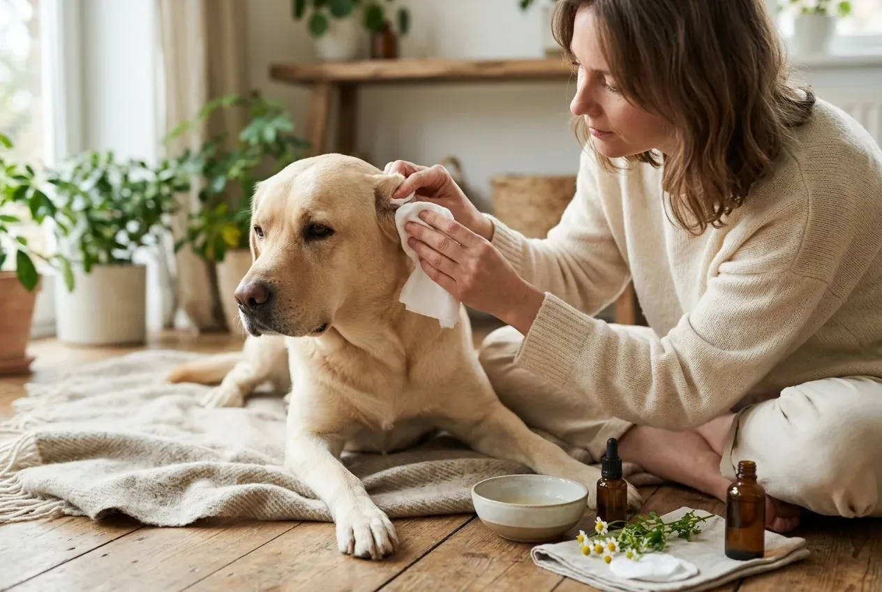 Ohren reinigen beim Hund mit Hausmitteln – was ist sicher?